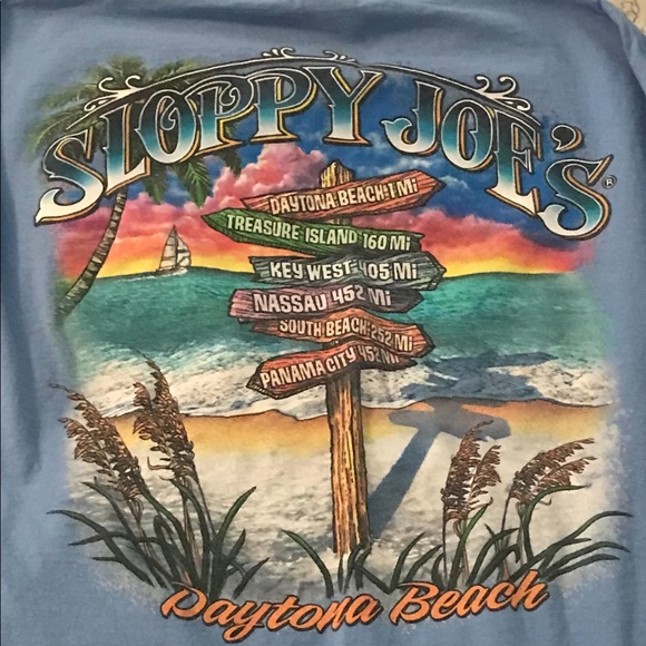 SLOPPY JOES DAYTONA FLORIDA XL SHIRT BLUE LONG SLEEVE - Picture 1 of 4